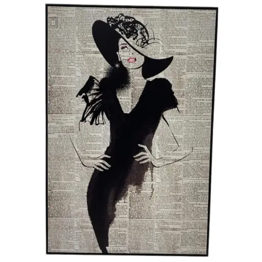 [DECO-2714054] Cuadro mujer periódico DECO-2714054